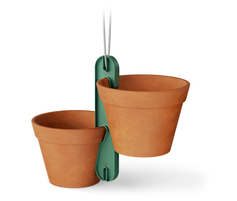 Tchibo - Blumenampel für Tontöpfe - grün
