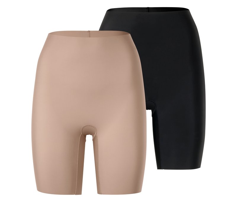 Tchibo - 2 Magic-Cut-Radler-Shorts »light shaping« - Damen - Gr. XL - schwarz