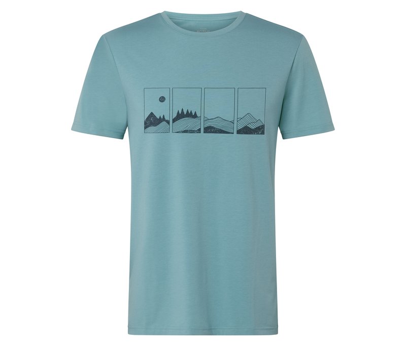 Tchibo - Outdoor-T-Shirt - Herren - Gr. XL - türkis/print