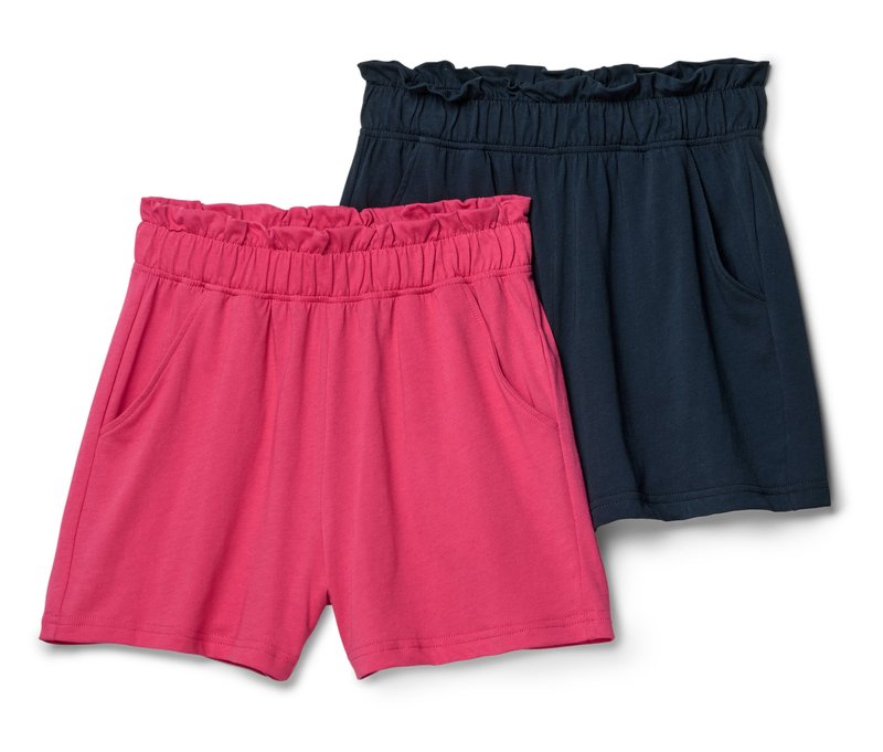 Tchibo - 2 Kinder-Jersey-Shorts - Mädchen - Gr. 110/116 - dunkelblau
