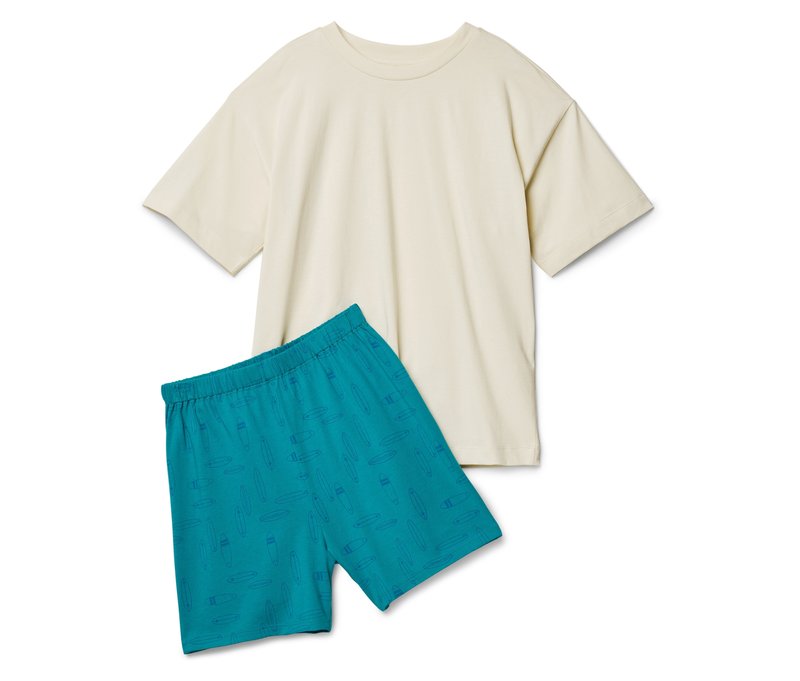 Tchibo - Kurzer Kinder-Pyjama - Jungen - Gr. 134/140 - schwarz