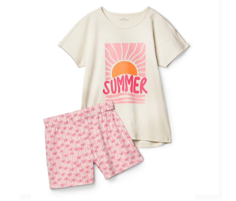 Tchibo - Kurzer Kinder-Pyjama - Mädchen - Gr. 158/164 - hellrosa