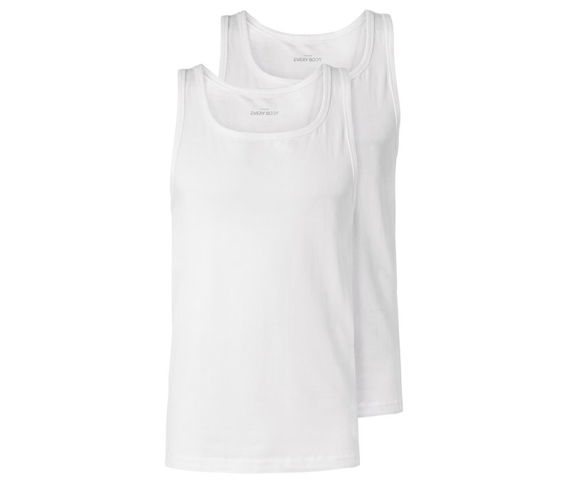 Tchibo - 2 Unterhemden - Herren - Gr. M/5 - weiß