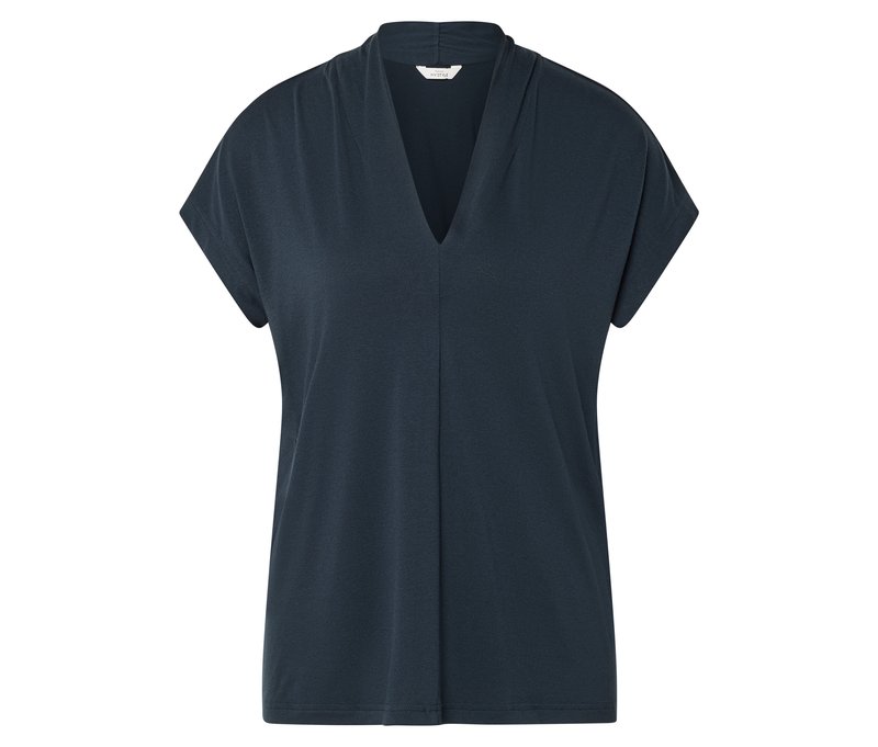 Tchibo - Blusenshirt mit V-Ausschnitt - Damen - Gr. M - dunkelblau