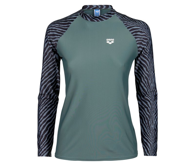 arena Damen-UV-Schutz-Rash-Allover-Langarm-Schwimmshirt - Damen - Gr. M