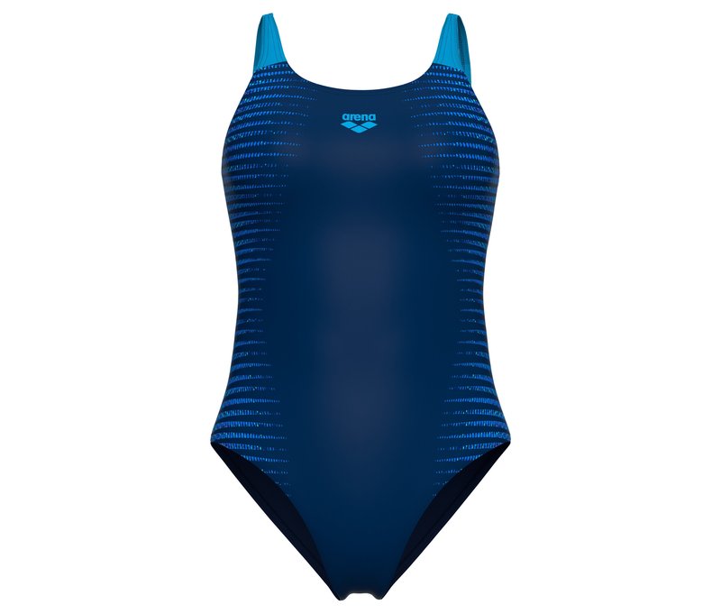 arena Feel Damen-Badeanzug Side Placement U Back Bustier - Gr. 42 - dunkelblau
