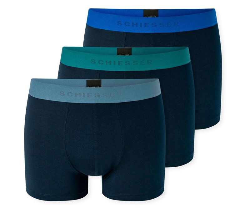 3 Schiesser Slipboxer - Herren - Gr. M/5 - dunkelblau