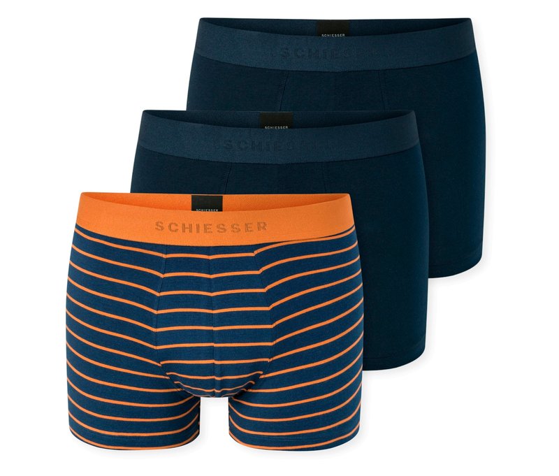 3 Schiesser Slipboxer - Herren - Gr. Xxl/8 - schwarz/gestreift