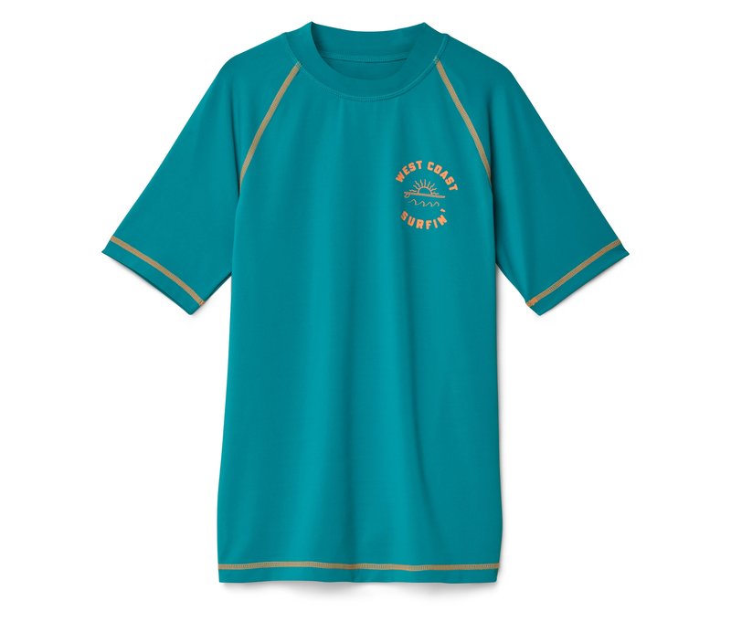 Tchibo - Kinder-Shirt mit UV-Schutzfaktor 50+ - Kinder - Gr. 158/164 - türkis/print