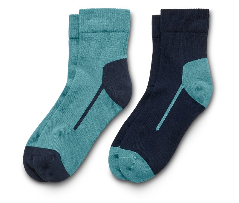 Tchibo - 2 Paar kurze Sportsocken - Unisex - Gr. 35-38 - türkis