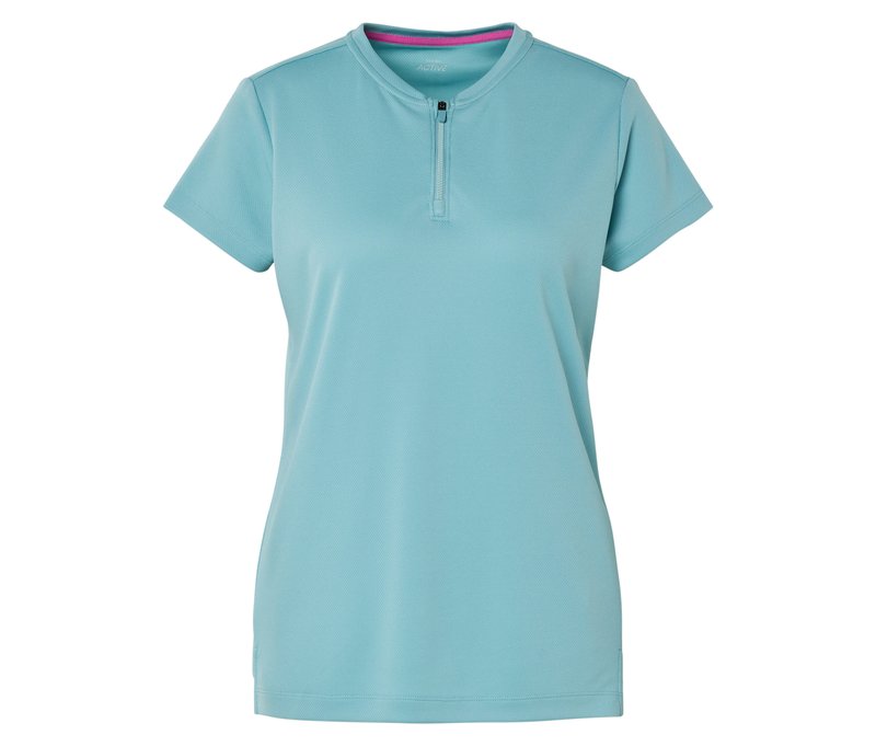 Tchibo - Half-Zip-Sportshirt - Damen - Gr. XS - türkis