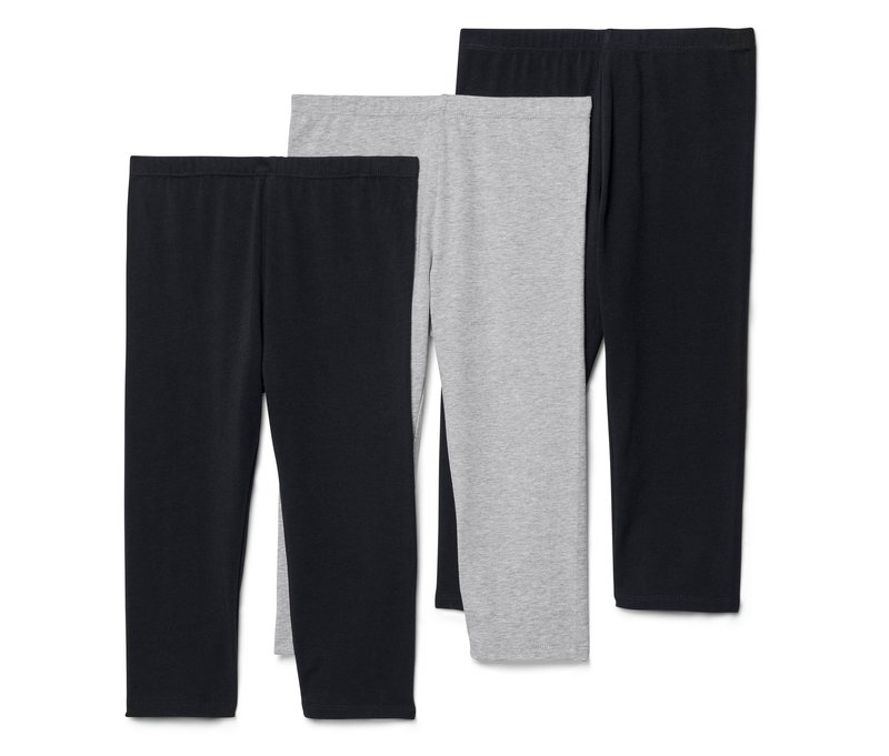 Tchibo - 3 Kinder-Leggings in ¾-Länge - Kinder - Gr. 158/164 - schwarz