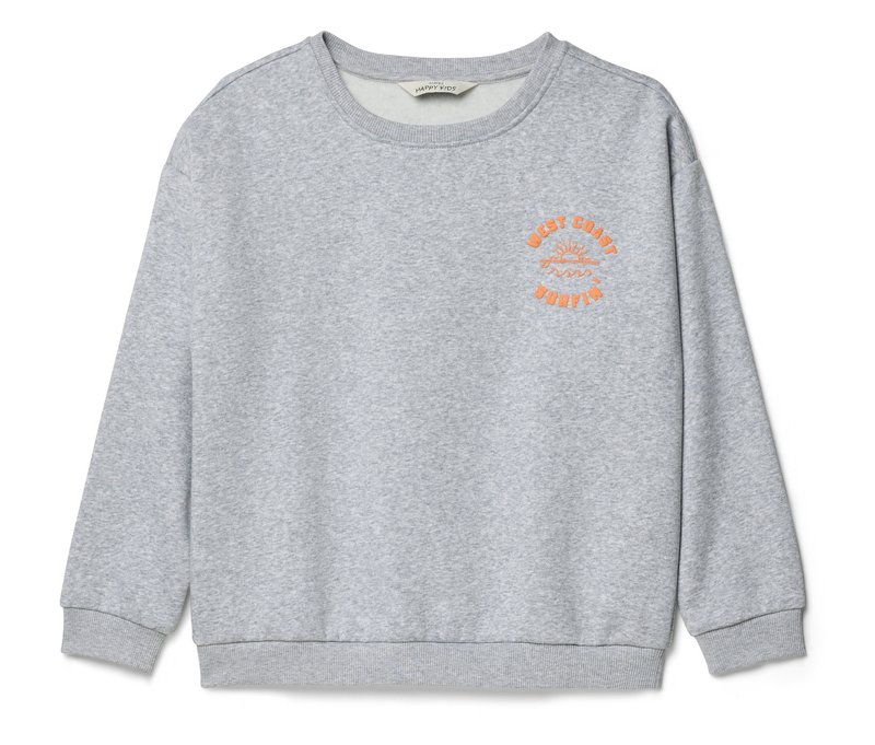 Tchibo - Kinder-Sweatshirt mit überschnittenen Schultern - Jungen - Gr. 122/128 - grau