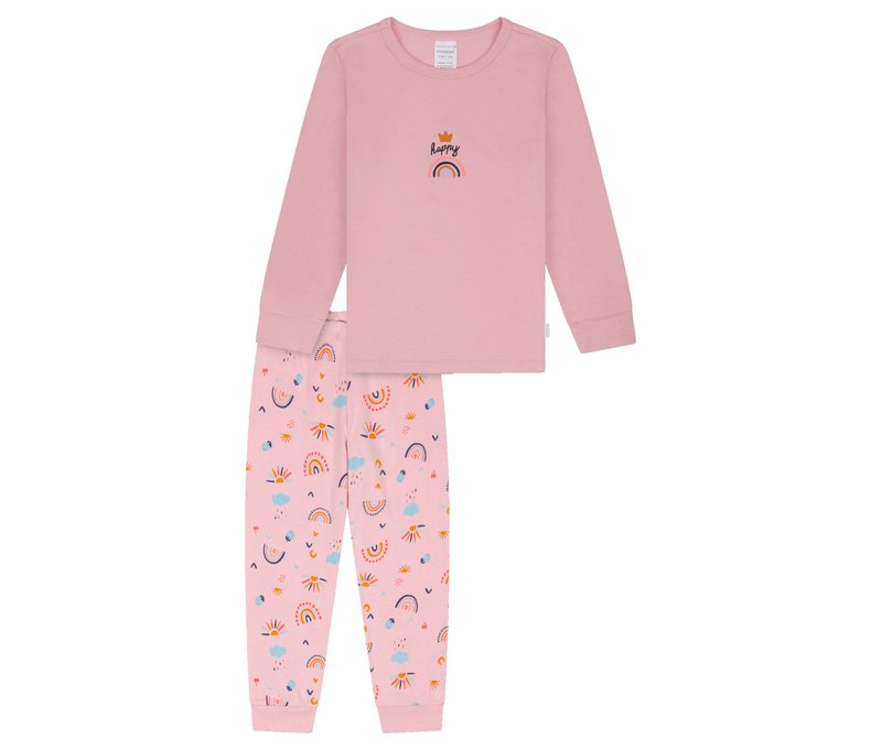 Schiesser Langer Kinder-Pyjama - Mädchen - Gr. 104 - rosa