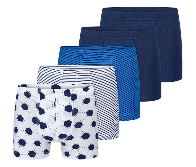5 Schiesser Kinder-Slipboxer - Jungen - Gr. 128 - dunkelblau