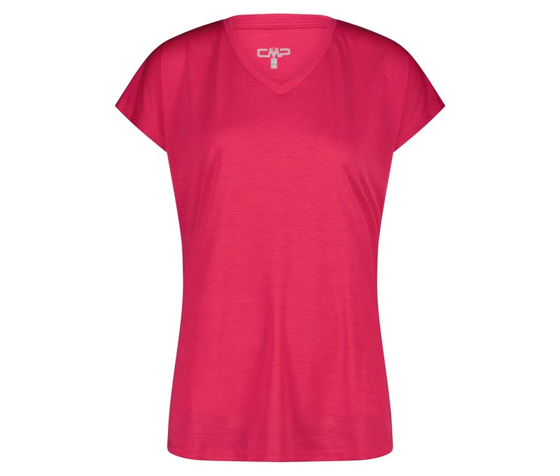 CMP Damen-Shirt mit V-Ausschnitt - Damen - Gr. 42 - magenta