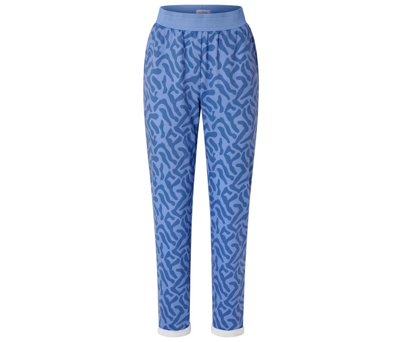 Tchibo - Bedruckte Sweatpants - Damen - Gr. XXL - blau/print