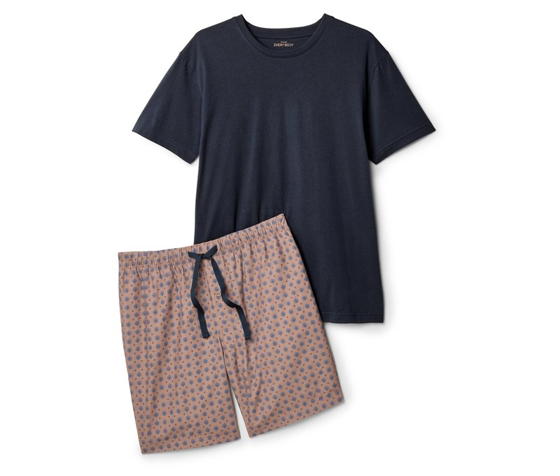 Tchibo - Shorty-Pyjama-Set - Herren - Gr. S - dunkelblau/paisley