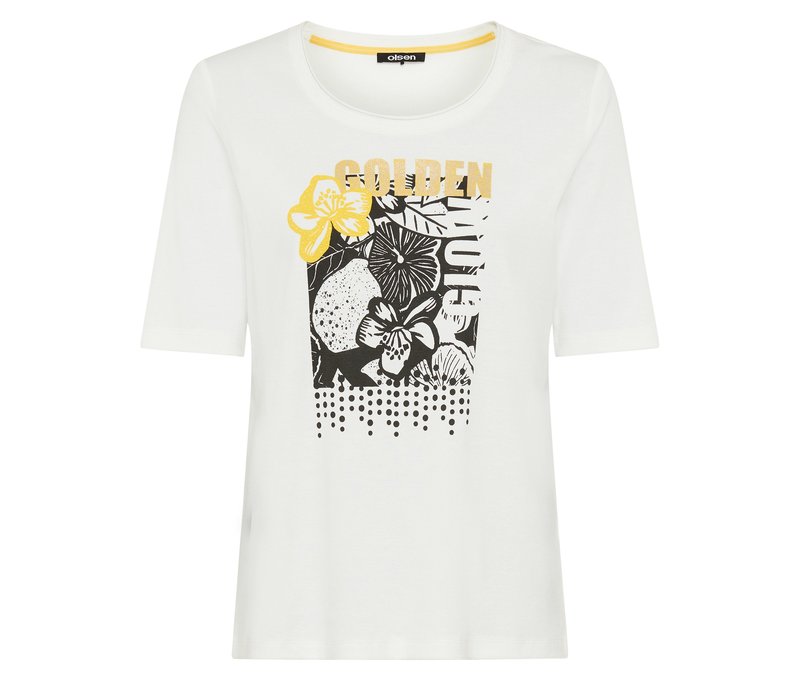 Tchibo - Olsen 1/2-Shirt - Damen - Gr. 42 - offwhite