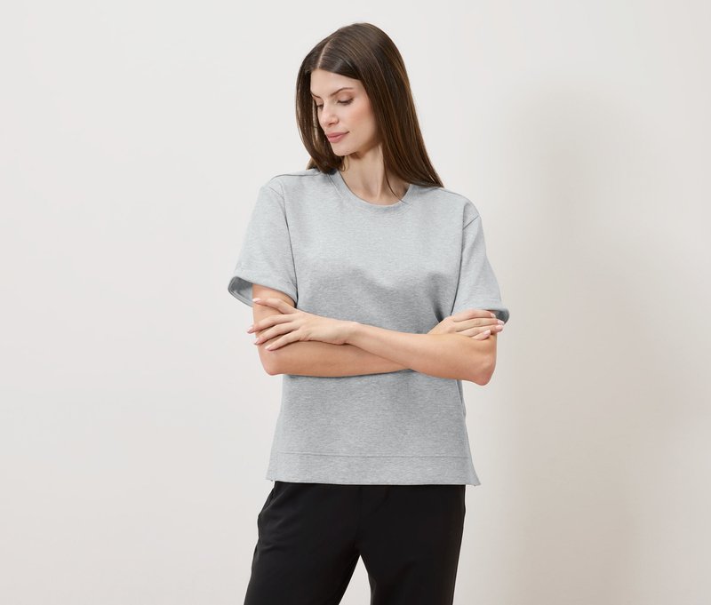 Tchibo - Shirt aus Modalmix - Damen - Gr. M - grau