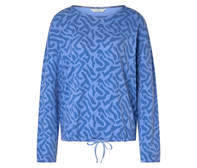 Tchibo - Sweatshirt mit Detail - Damen - Gr. L - blau