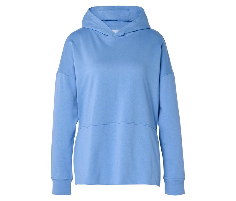 Tchibo - Langes Kapuzensweatshirt - Damen - Gr. M - blau