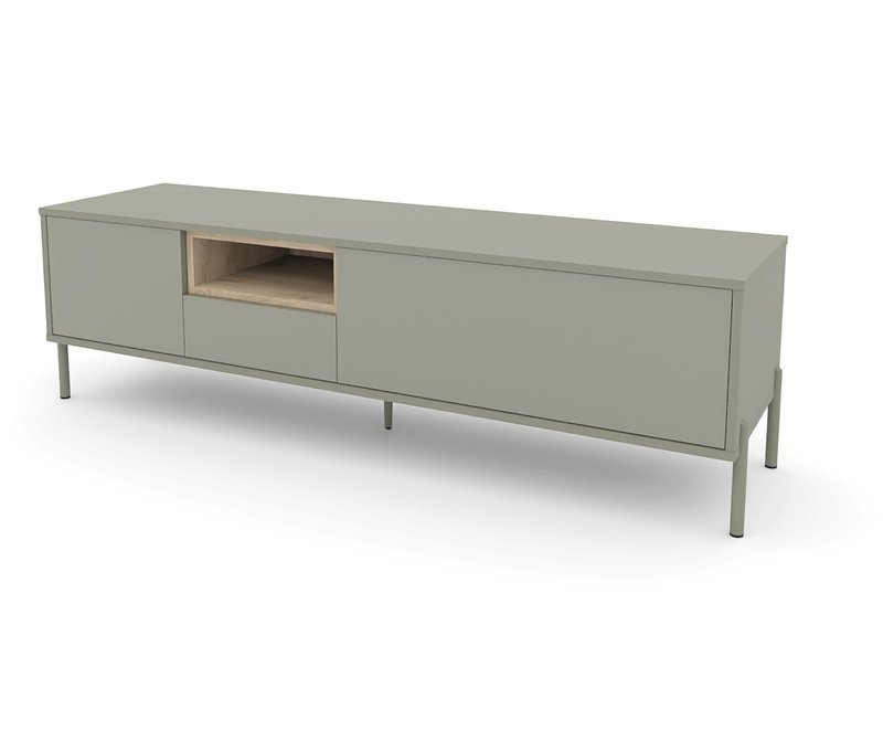 Tchibo - Lowboard "Hygge" - 115x43x46cm - weiß - Holz / Metall / Acryl