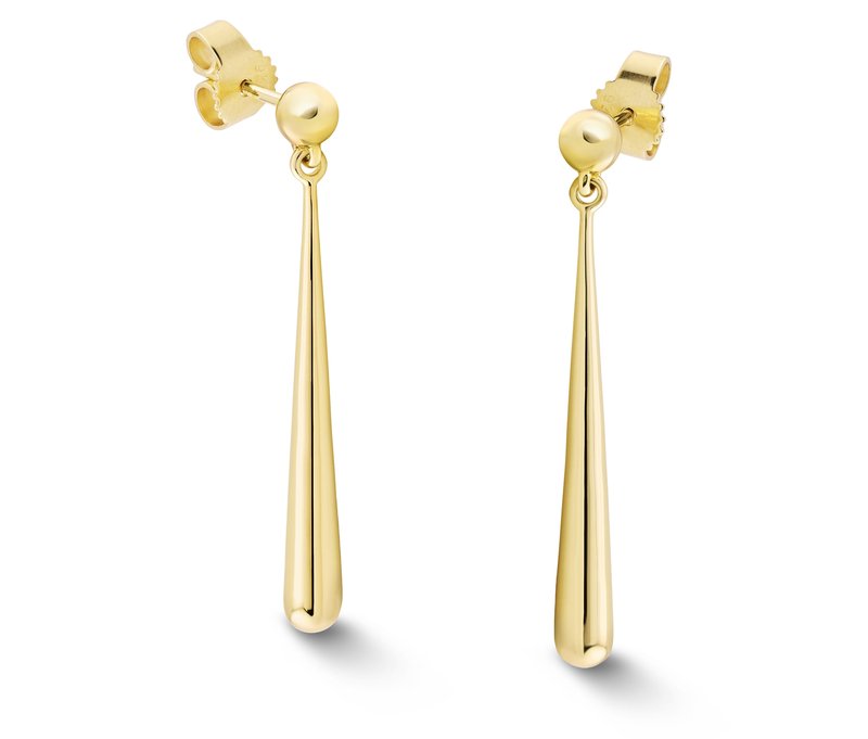 Tchibo - Ohrstecker »Tropfen«, 925er Sterlingsilber, vergoldet