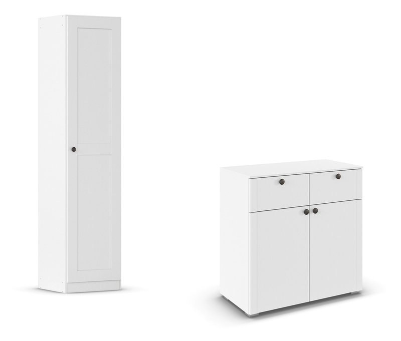 rauch Garderobenschrank und Kommode »Savona« 1-türig - 47x41x197cm - weiß - Holz / Holz