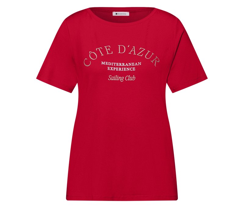 Street One T-Shirt - Damen - Gr. 46 - rot