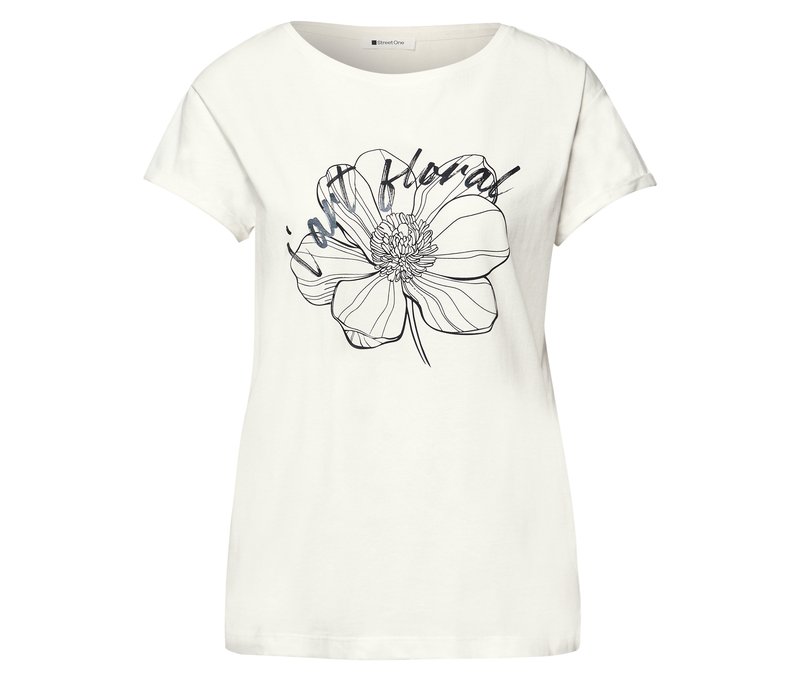 Street One T-Shirt - Damen - Gr. 38 - weiß/print