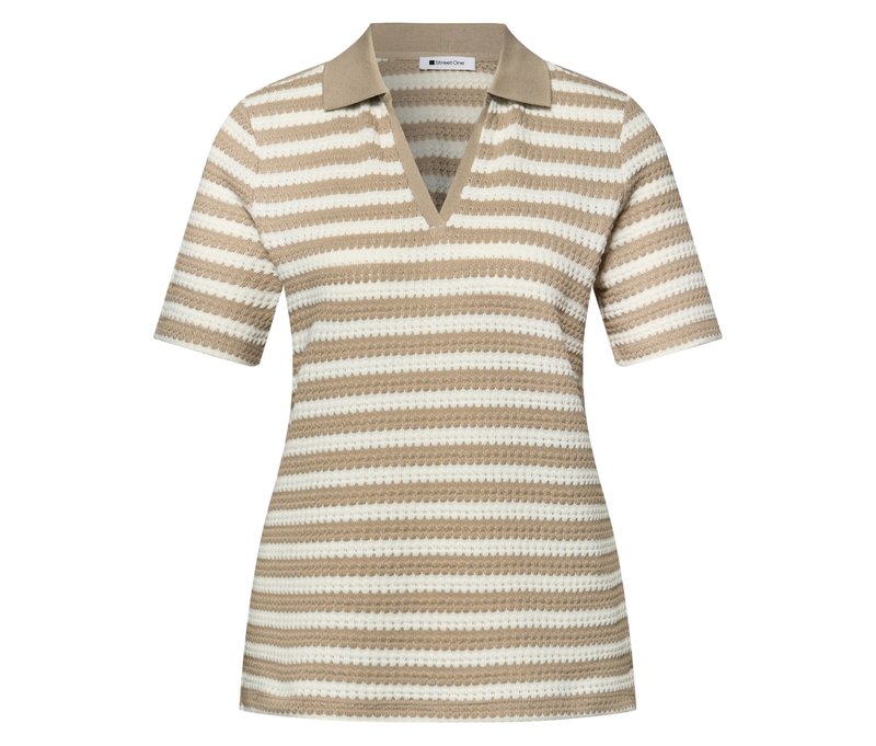 Street One Strickshirt - Damen - Gr. 42 - beige