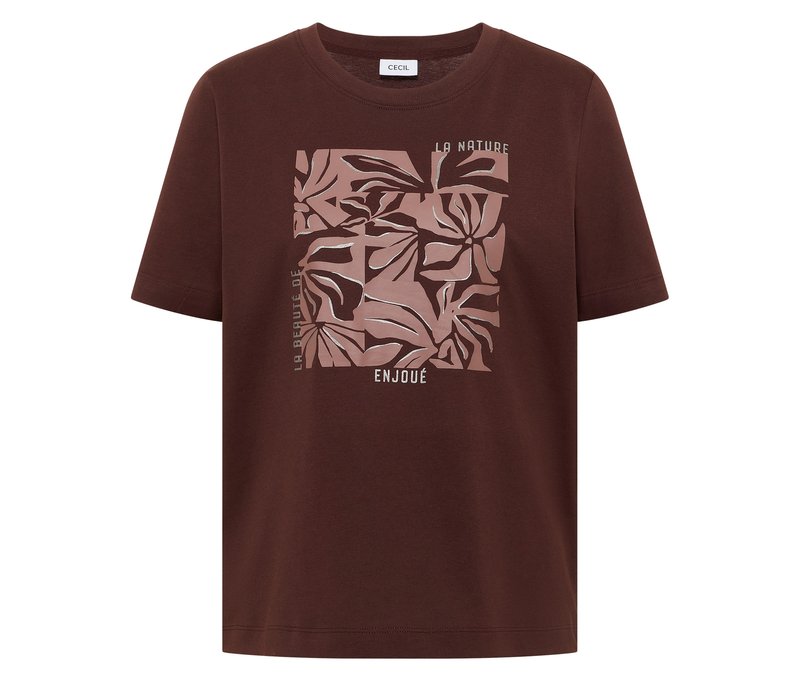 Tchibo - Cecil Placement-Shirt - Damen - Gr. S - braun