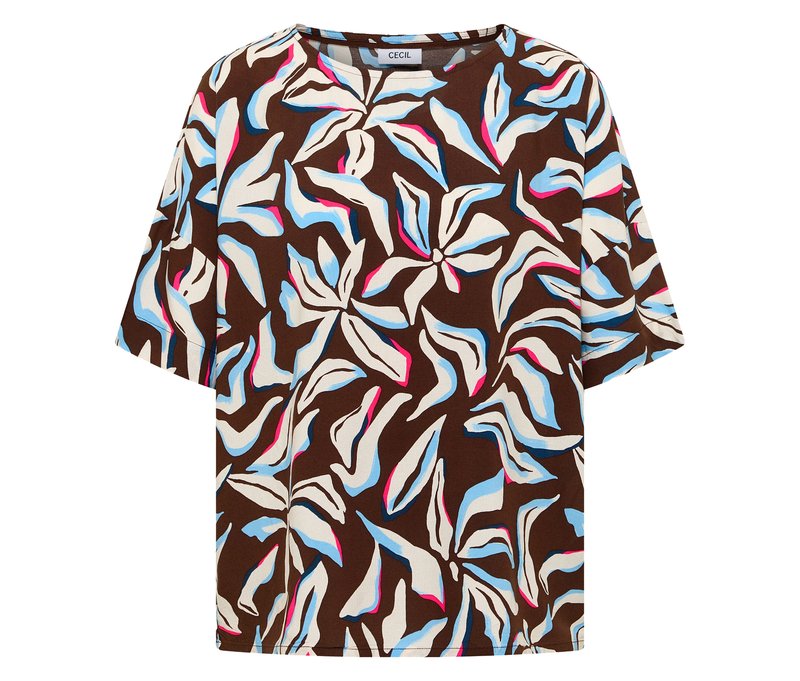 Tchibo - Cecil Kurzarmbluse - Damen - Gr. L - braun