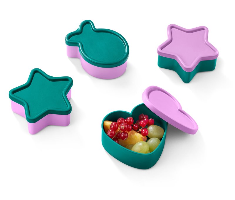Tchibo - 4 Snackdosen - violett