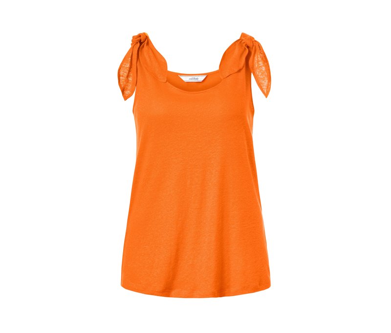 Tchibo - Top mit Knotendetail - Damen - Gr. XL - orange