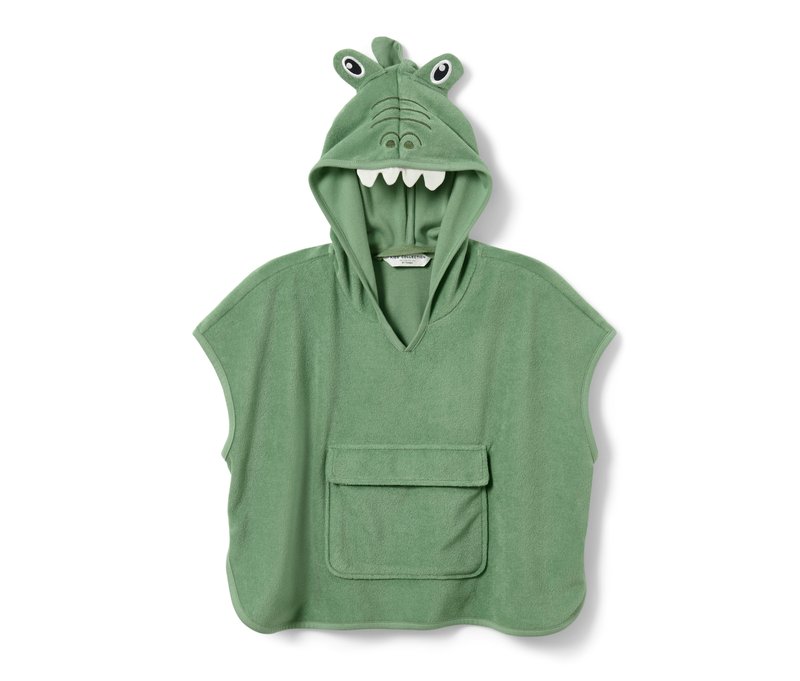 Tchibo - Kinder-Frottierponcho - Gr. 122/128 - grün