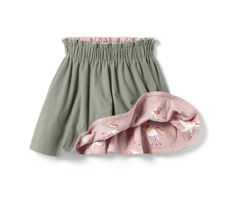 Tchibo - Kinder-Cord-Wende-Rock - Mädchen - Gr. 110/116 - khaki