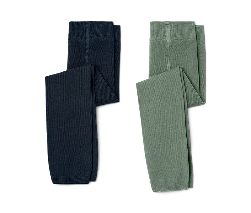 Tchibo - 2 Kinder-Strickleggings - Kinder - Gr. 98/104 - dunkelblau/jacquard