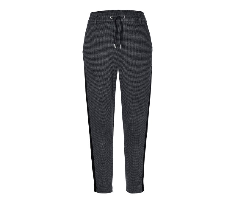 Tchibo - Joggpants mit Galonstreifen - Damen - Gr. XL - schwarz/jacquard