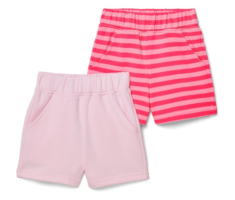 Tchibo - 2 Kinder-Sweatshorts - Mädchen - Gr. 122/128 - pink