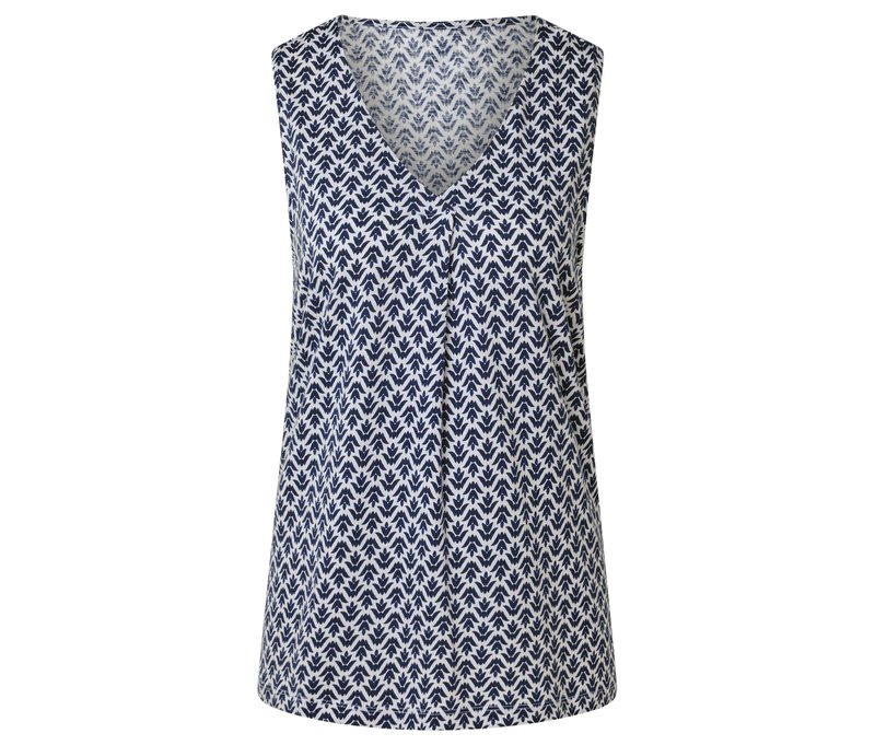 Tchibo - Top mit Falten-Detail - Damen - Gr. XL - weiß