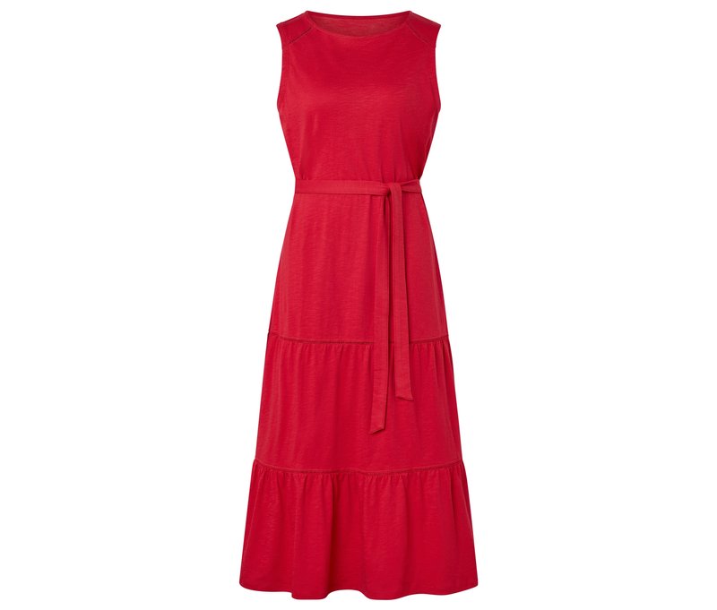 Tchibo - Jersey-Stufenkleid - Damen - Gr. M - rot