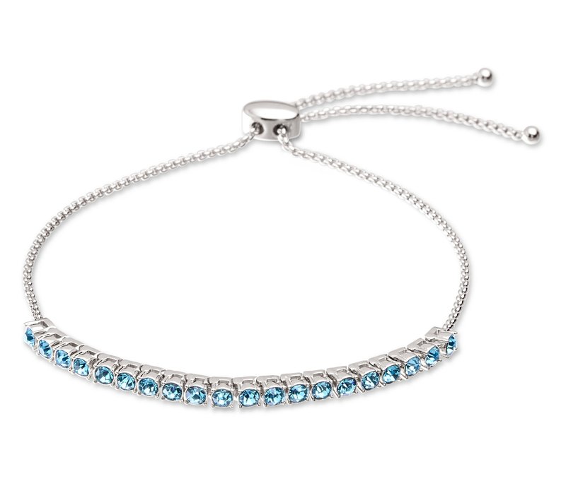 Tchibo - Tennisarmband mit Glaskristallsteinen - silber