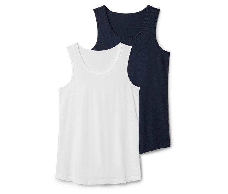 Tchibo - 2 Longtops - Damen - Gr. L - dunkelblau