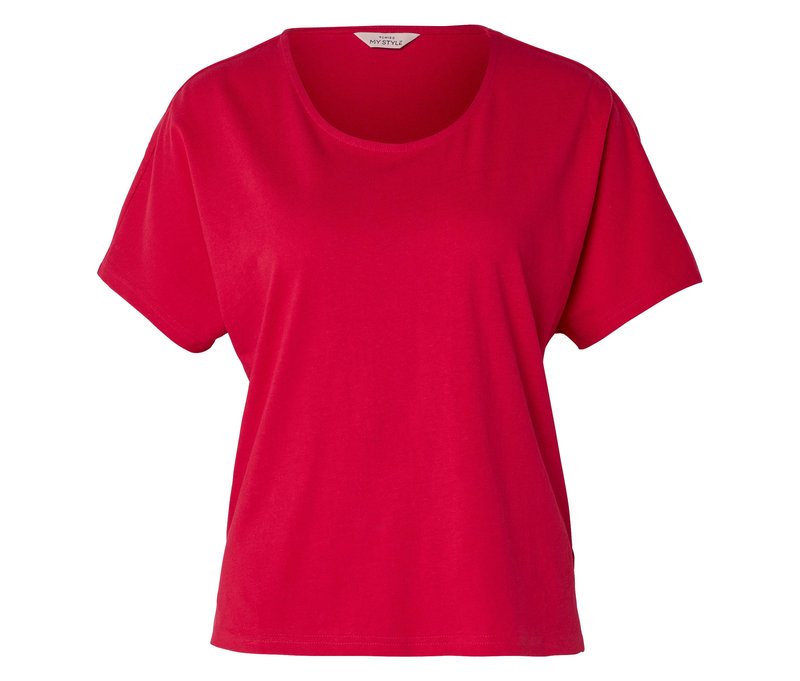 Tchibo - Shirt aus Leinenmix - Damen - Gr. S - rot