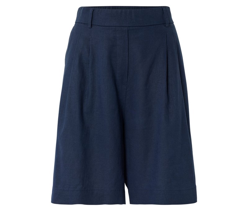Tchibo - Leinen-Bermuda-Shorts - Damen - Gr. 44 - dunkelblau