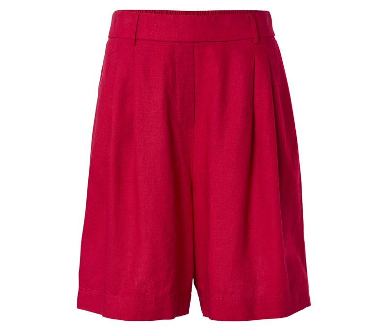 Tchibo - Leinen-Bermuda-Shorts - Damen - Gr. 42 - rot