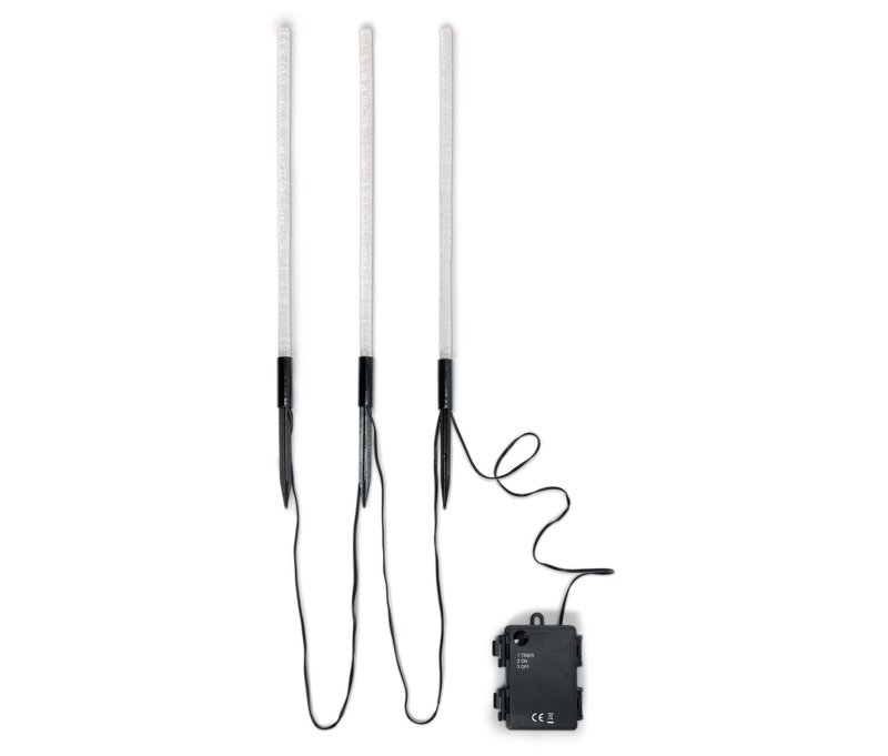 Tchibo - 3 LED-Outdoor-Spieße - schwarz