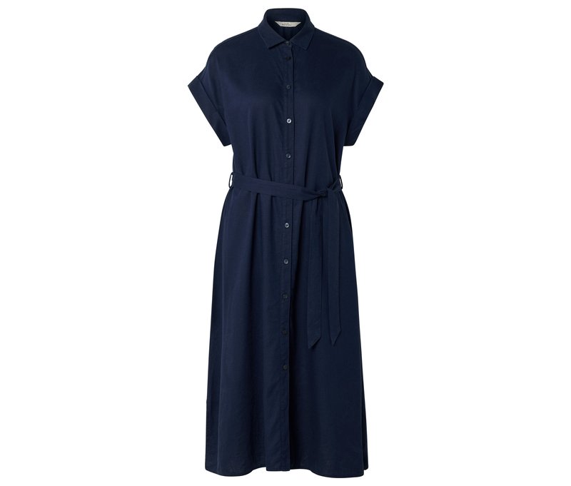 Tchibo - Leinenkleid - Damen - Gr. 46 - dunkelblau